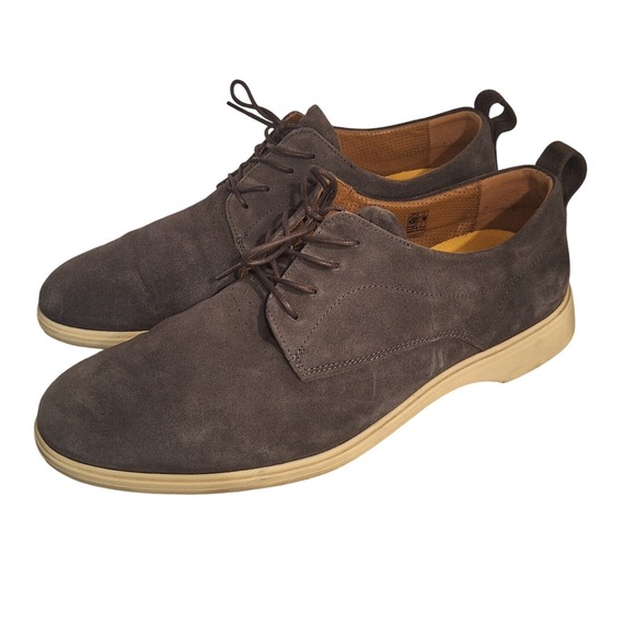 Amberjack The Original Mens US 11M Wide Dress Shoes Gray  Suede Lace Up Oxfords main image 12
